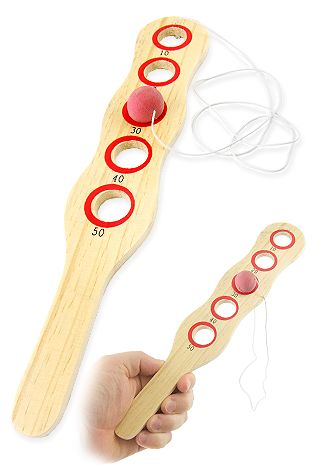 Catch n Score : Wood Paddle Game : Ball Skill : Classic Wooden