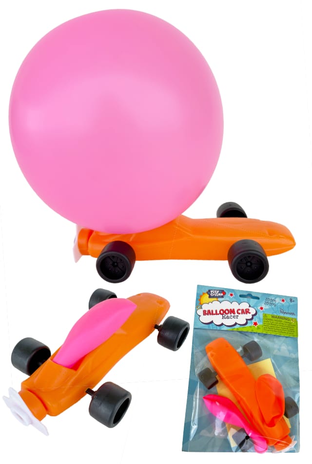 Balloon Powered Race Car : Orange Plastic Indy Racer – Pop Top Toys