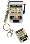 Slot Machine Keyring Silver Retro One Arm Bandit