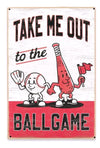 Take Me Out To The Ballgame Tin Sign : Baseball Song : 1908 USA Original