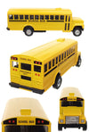 Yellow School Bus 1970s Pull Back Die Cast | poptoptoys.