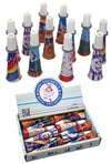 Tin Mini Trumpets Colorful Set of Dozen | poptoptoys.