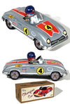 Champion Silver Race Car Number 4 | poptoptoys.